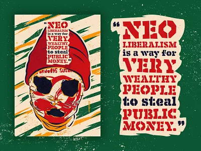 Blindboy quote Poster green illustration irish neoliberalism orange poster quote vector