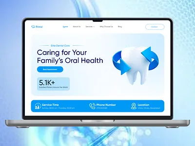 Dental Clinic - Modern Website ai animation branding dashboard dental e commerce e learning floral website graphic design habit tracker illustration logo medical modern app modern website motion graphics trendy design ui ux vector