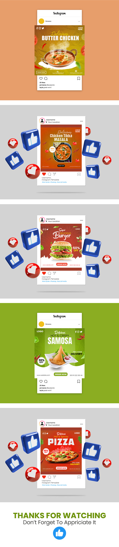 FOOD SOCIAL MEDIA POST DESIGN ad design branding creative post digital marketing facebook ad food ad food banner food design food graphic food poster food promotion food template graphic design instagram post post design restaurant branding restaurant design social media design social media marketing social media post
