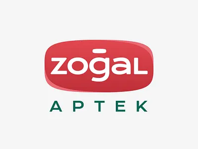 Zoğal Pharmacy minimalistic emblem logo aptek barbaris brand branding emblem logo logotype pharmacy red shape smooth typography zogal