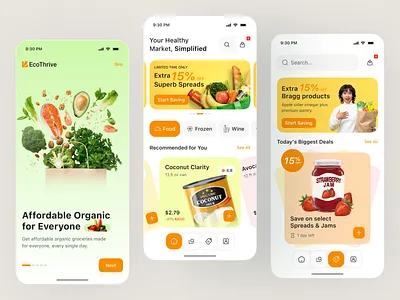 Grocery Shopping App – Seamless Grocery Delivery Experience app app design ecommerce app food delivery app grocery app grocery delivery app grocery shopping app ios mobile mobile app online grocery app shopping app