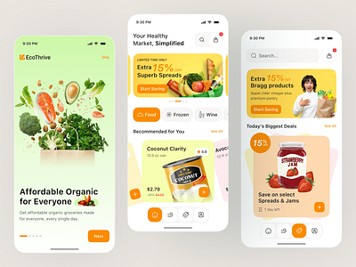 Grocery Shopping App – Seamless Grocery Delivery Experience app app design ecommerce app food delivery app grocery app grocery delivery app grocery shopping app ios mobile mobile app online grocery app shopping app