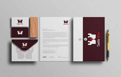 Brand identity design for Castle Wine | Krenny - Poland brandidentitydesign branding brandingmockup burgundycolortheme businesscarddesign castlewine dribbbleshowcase elegantbranding envelopedesign letterheaddesign luxurybranddesign minimaldesign modernbranding motion graphics packagingandbranding premiumdesign stationerydesign visualidentity winebranding winelogo