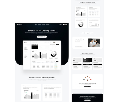 HR Landing Page UI/UX Design branding dashboard design graphic design hrlandingpage illustration ui uidesign uiux uiuxdesign