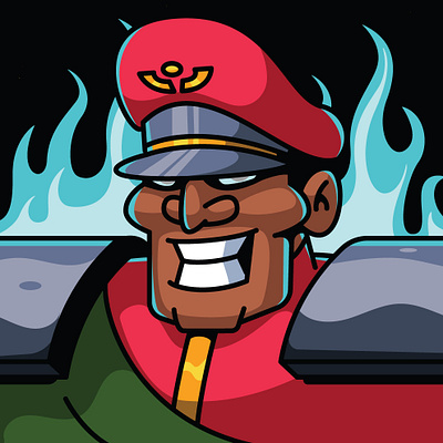 M Bison art character drawing illustration street fighter urban vector videogames