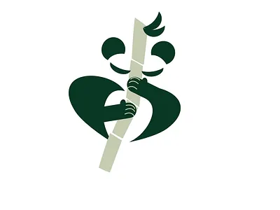 Green Panda, Logo branding graphic design logo panda