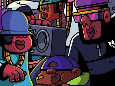 The MCs art design drawing hip hop illustration streetwear urban vector