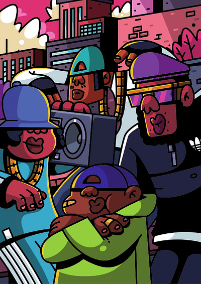The MCs art design drawing hip hop illustration streetwear urban vector