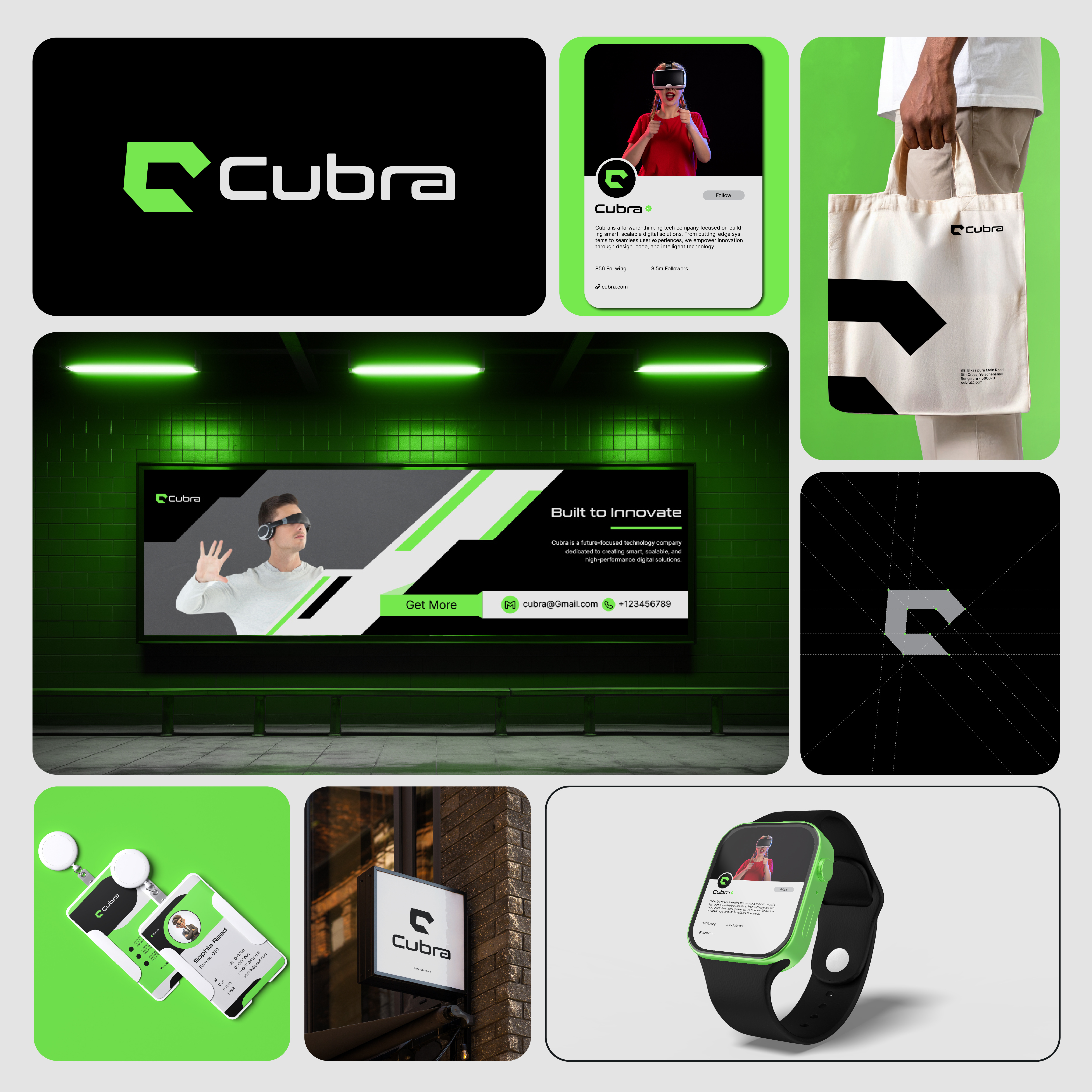 Cubra logo logo design tech logo technology logo design