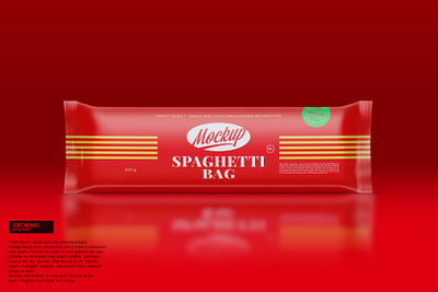 Matte Spaghetti Bag Mockup design food illustration mock up mockup package packaging psd template ui