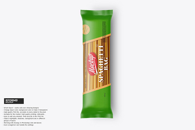 Matte Spaghetti Pasta Bag Mockup food mock up mockup package packaging