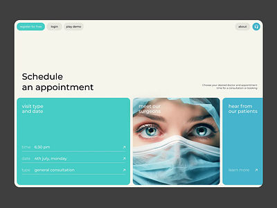 Desktop Website | Medical Practice appointment branding design graphic design illustration medical modern product design schedule ui ux website