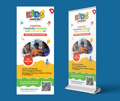 Rollup Banner For Kids University banner branding creative graphic design rollup