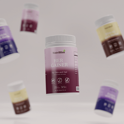 Minimalist Branding and Packaging Design for Nutribliss packagingmockup