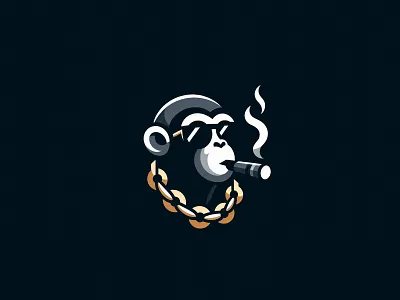 Monkey Gangster Mascot monkey logo