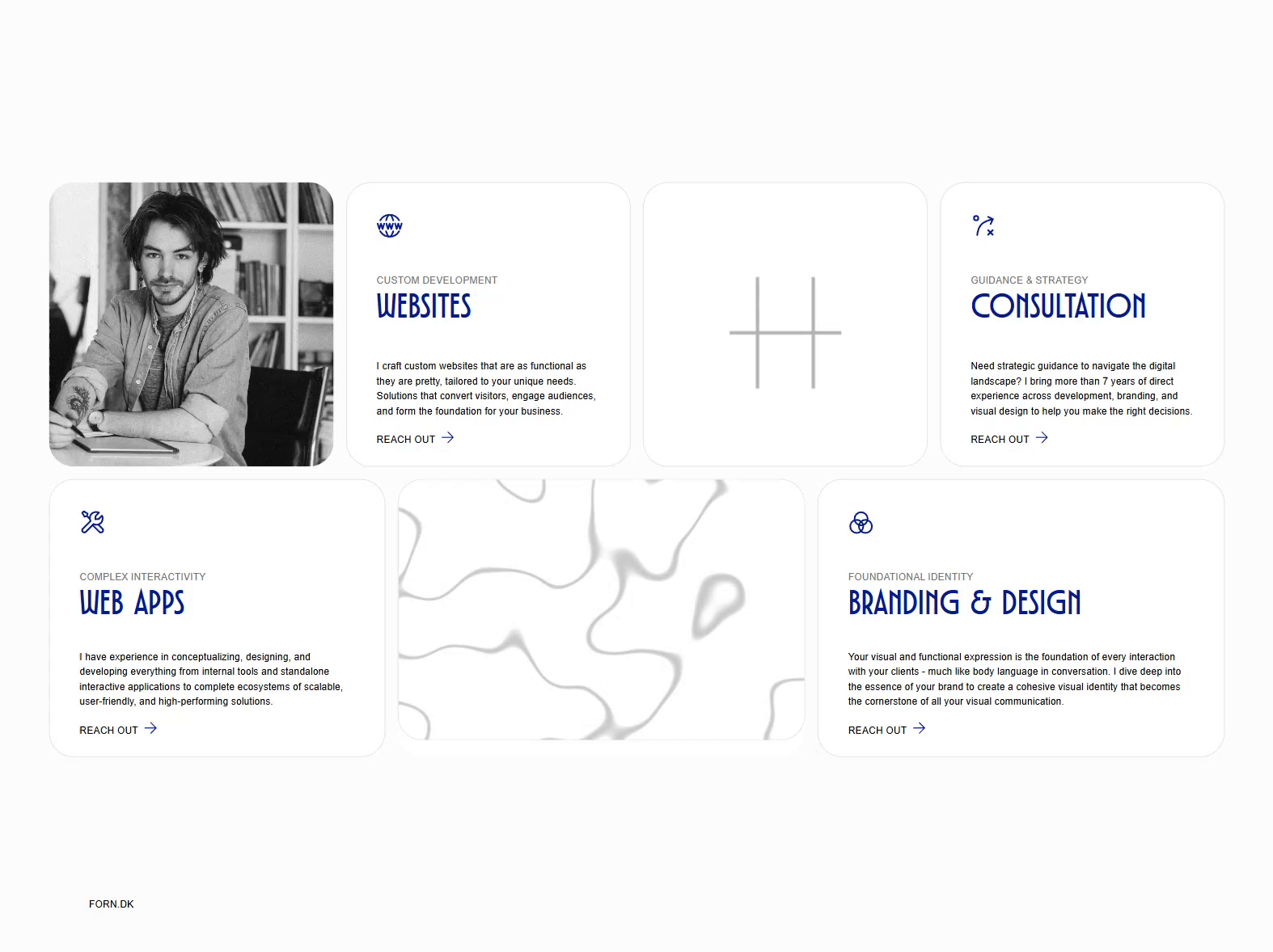 Bento with a WebGL Flow Field by FORN on Dribbble