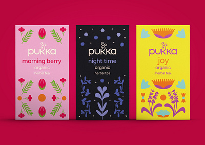 Pukka Tea packaging illustrations for Inky Goodness berry flavor illustration beverage illustrations beverage packaging illustrations colorful cpg illustrations digital art flavor illustrations illustration joy flavor illustration joy illustration morning berry illustration night flavor illustration night time illustration packaging illustrations tea packaging illustrations