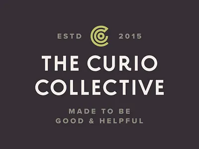 The Curio Collective Full Logo brand identity brand mark branding design graphic design logo monogram the curio co type vector visual identity