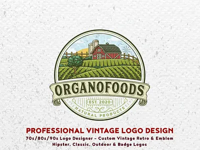 Professional Vintage Logo Design – Retro, Badge, Classic Emblems 80s logo design 90s logo style badge logo classic brand design custom logo design emblem badge emblem logo farm logo freelance designer grunge logo hand drawn logo heritage logo hipster logo logo outdoor logo professional logo retro logo rustic logo vintage branding vintage logo