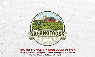 Professional Vintage Logo Design – Retro, Badge, Classic Emblems 80s logo design 90s logo style badge logo classic brand design custom logo design emblem badge emblem logo farm logo freelance designer grunge logo hand drawn logo heritage logo hipster logo logo outdoor logo professional logo retro logo rustic logo vintage branding vintage logo