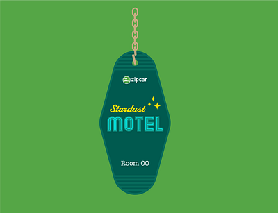 Old Motel Keychains design keychain motel roadtrip travel vintage zipcar