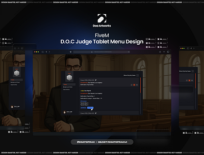 D.O.C Judge Tablet UI I Gta V d.o.c judge tablet ui i gta v illustration