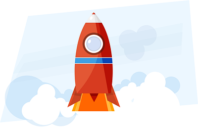 Campaign Launch branding illustration rocket ui