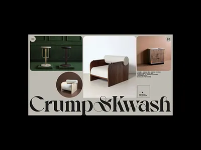 Furniture Online Shop - Crump & Kwash branding development ecommerce figma furniture furnituredesign graphic design homepage landing page logo online shop shop store typography uiux web web designer webdesign webflow website