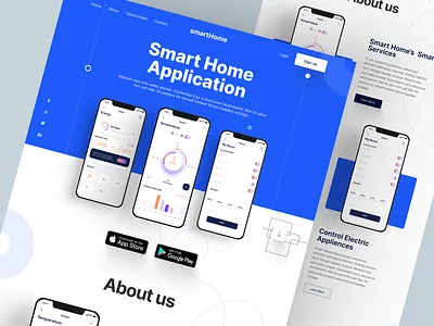 📱 SmartHome – Landing Page Design app landing page app marketing app promotion app website branding design homepage landing landing page mobile app mobile app website ui web web design website