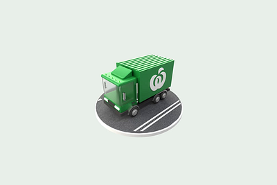 Delivery Truck 3d animation design illustration