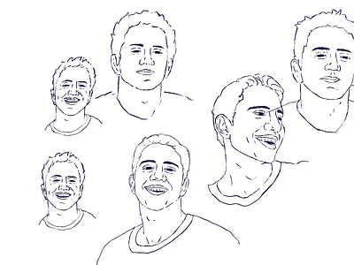 Portrait illustration art digital drawing handmade illutration portrait illustration