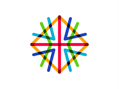 Square Point arrow logo colorful logo company logo icon illustration logo logo design modern logo square logo symbol vector