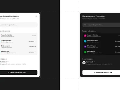 Manage access Permissions saas design ui design