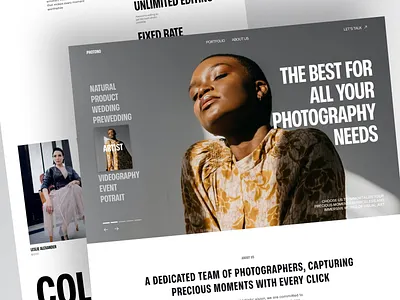 Photono - Photography Agency Portfolio Website agency business camera company creative digital agency landing page minimalist photo photographer photography portfolio potrait professional service ui ui design ux web design website