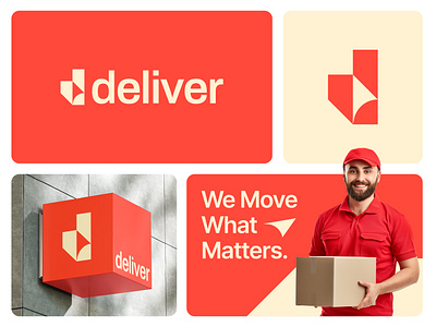 Letter D deliver logo concept arrow logo brand identity branding d logo deliver concept delivery logo design graphic design letter d logo logo design minimal modern move logo package delivery parcel logo