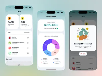 Fintech app ui/ux design for Australian Muslims Islamic finance australia banking finance fintech halal investment islamic muslim payment ui ui ux ux