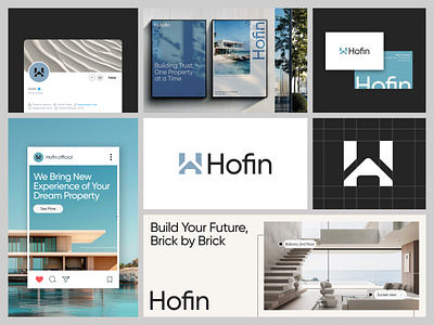 HOFIN - Real Estate Branding brand identity branding identity logo design monogram logo property real estate real estate branding visual brand