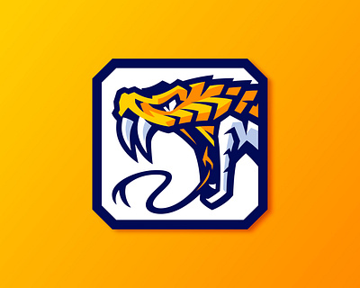 Viper Snake Mascot Logo aggressive animal bold branding cobra cold blooded digital logo fangs gaming identity design illustration logo for sale mascot mascot logo python sharp snake sports logo viper viper snake