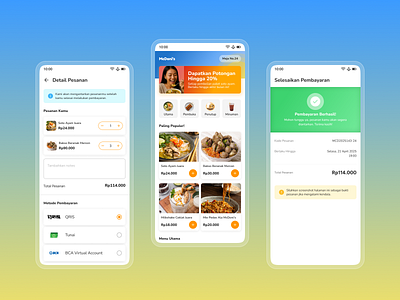 Restaurant Order and Payment App🍜 app mobile order restaurant ui ui design user interface design ux ux design