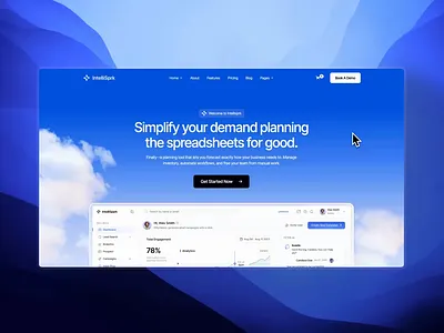 Intellisprk - Saas Website Design clean saas saas landing page saas website saas website design web design webflow webflow template website website design