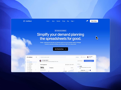 Intellisprk - Saas Website Design clean saas saas landing page saas website saas website design web design webflow webflow template website website design