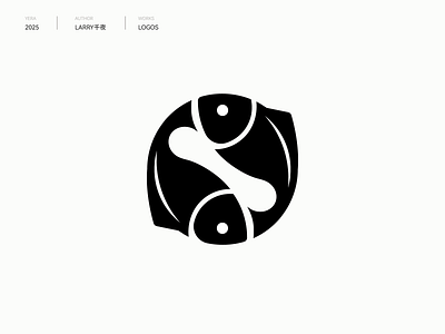 Fish symbol - Pisces logo branding fish fishes graphic design icon logo minimalism 创意 标识设计