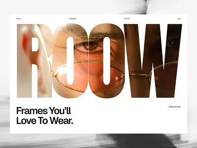 ROOW - Glasses E-commerce Web bold ecommerce ecommerce ui ecommerce website eye wear eyewear design fashion fashion website glasses glasses website landing page landingpage design modern ui online shop online store product page shopping uiux design webdesign website