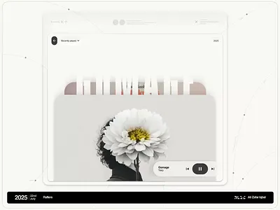 Rafters brutalist designconcept designinspiration figma interactiondesign microinteractions minimal motiondesign music player productdesign prototype uianimation userexperience uxdesign