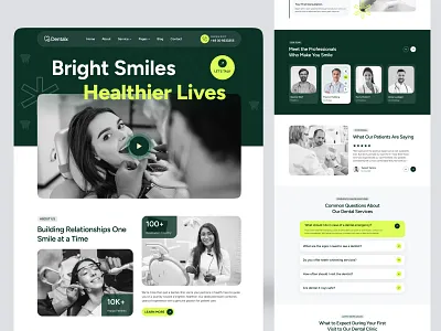 Dental Clinic Website Design appointment booking clinic cosmetology dental dental care dental clinic dentist doctor health healthcare homepage landing landing page medical teeth uiux web web design website