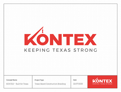 KONTEX — A Bold Construction Brand Built for Texas brand identity designer brandidentity branding builderlogo buildinglogo constructionbrand constructionbranding constructioncompanylogo constructionlogo contractorlogo corporateidentity infrastructurelogo k=crane logo logo logo designer logodesign minimalconstructionlogo propertylogo realestatelogo texasconstructionlogo