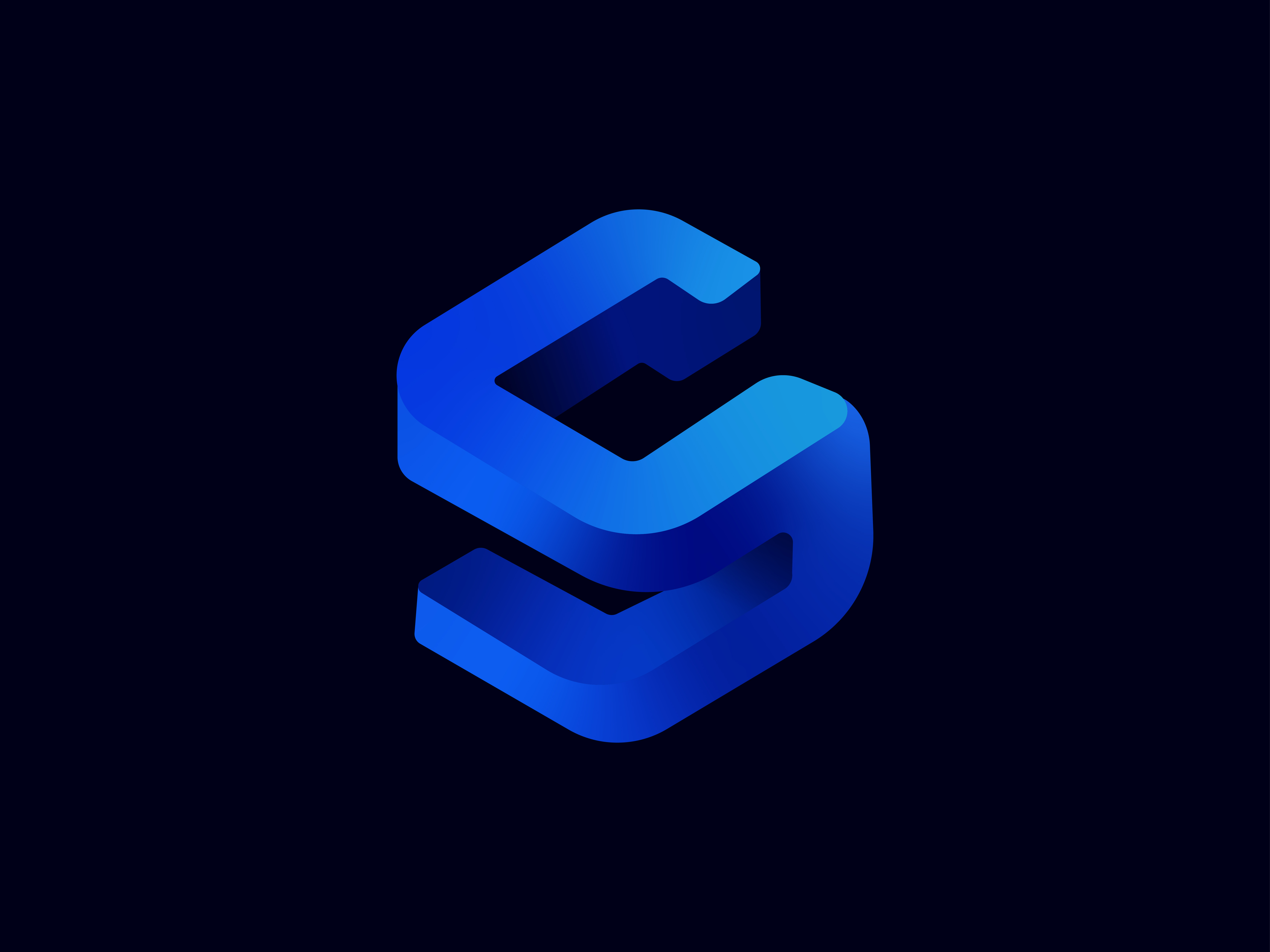 Example of S Monogram Logo — Modern & 3D Gradient Symbol