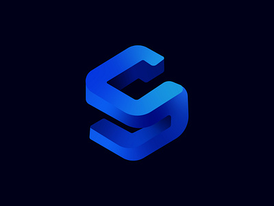 S Monogram Logo — Modern & 3D Gradient Symbol 3d logo bold icon brand identity brand mark branding creative logo geomertic gradient logo icon logo logo design logomark modern logo monogram s lettermark s logo s monogram symbol tech logo