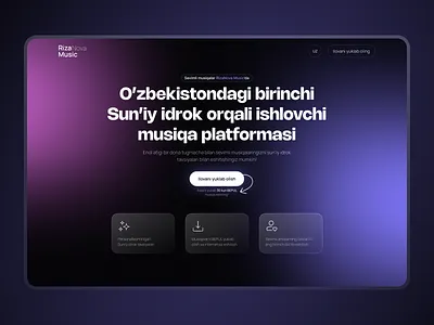 Landing page Hero section Stream platform black clean colorful dark design landing page stream ui ux web design