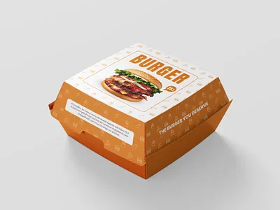 Burger Box Packaging Design | Juicy Fast Food Branding eco friendly packaging